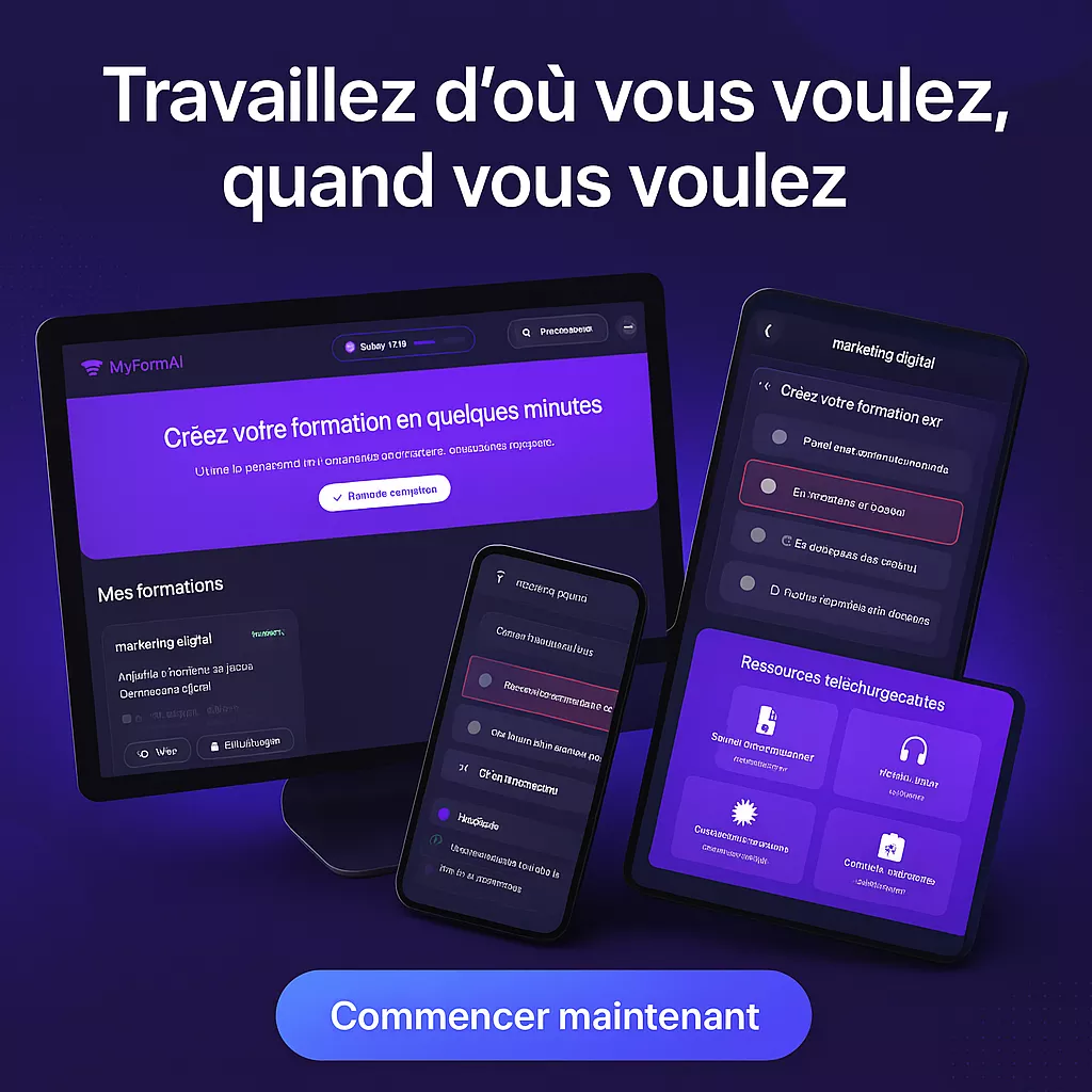 Application intuitive de création de formation en ligne MyFormAI
